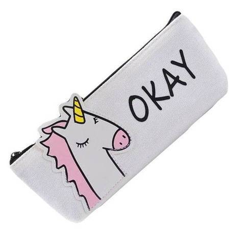 Okay Unicorn Pencil Case